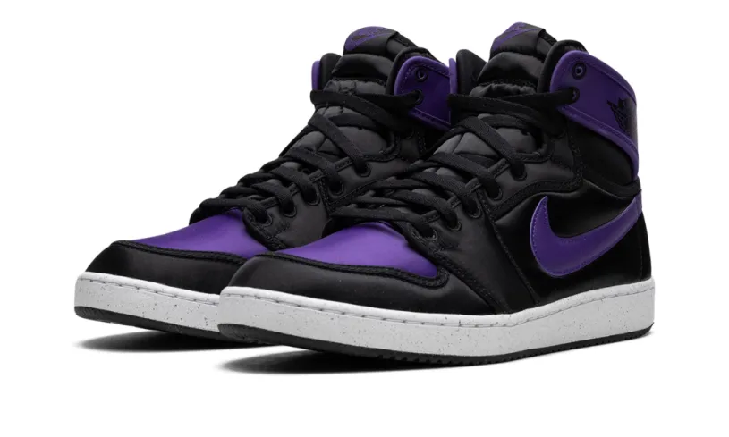 Air Jordan Retro High Og 1 Black And White AJKO 'Black Field Purple' Reps 