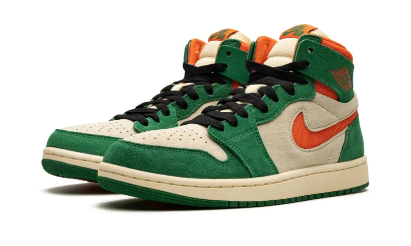 Air Jordan 1 Mid Pink High Zoom CMFT 2 'Pine Green' Reps 