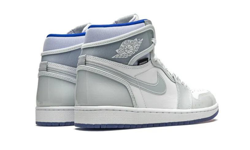 All White Air Jordan 1 High Zoom 'Racer Blue' Reps 