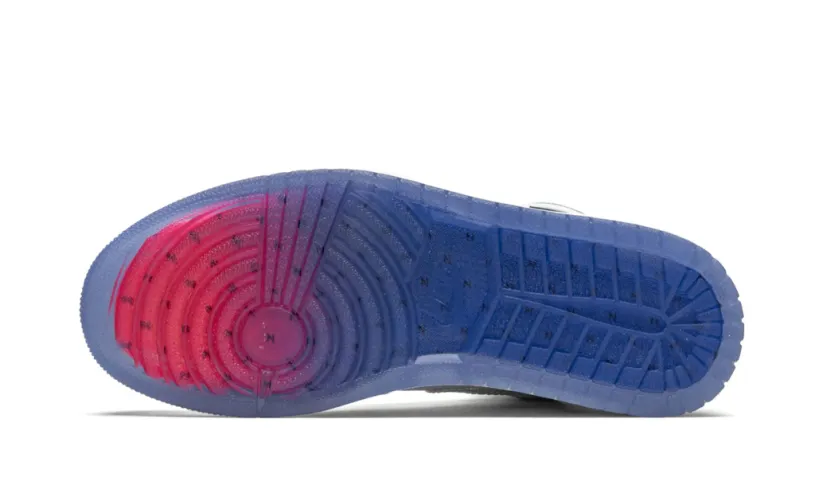 All White Air Jordan 1 High Zoom 'Racer Blue' Reps 