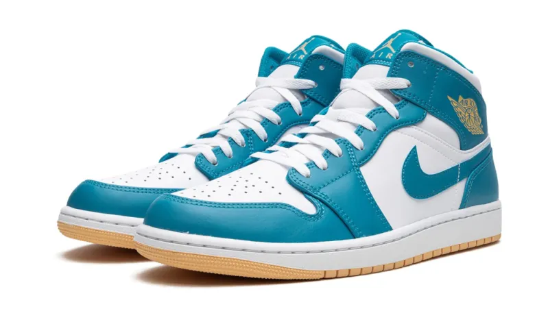 Teal Air Jordan 1 Mid 'Aquatone' Reps 
