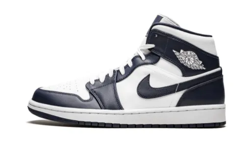 Air Jordan 1 Mid 'Obsidian White' Reps