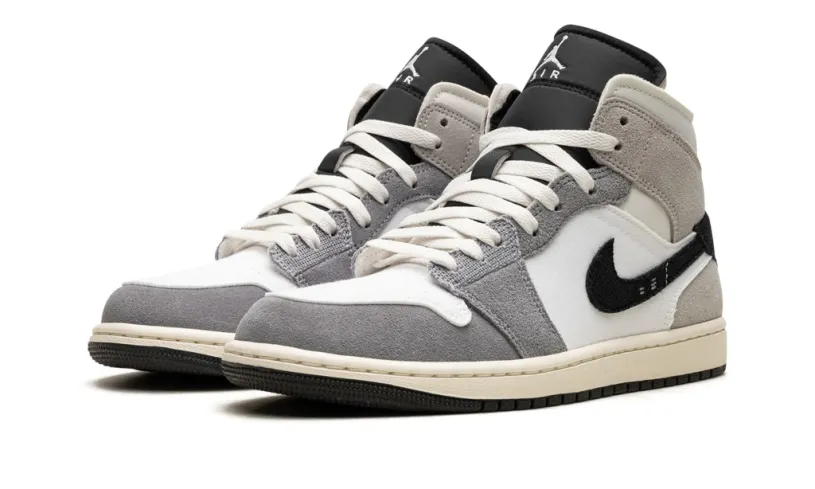 Air Jordan 1 Low Shadow Mid SE Craft 'Cement Grey' Reps 