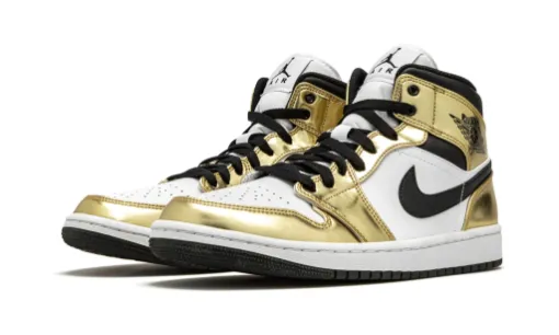 Air Jordan 1 Mid SE 'Metallic Gold' Reps