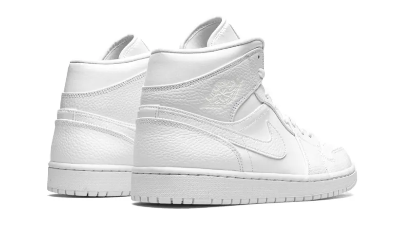 Air Jordan 1 Gold Mid 'Triple White' Reps 