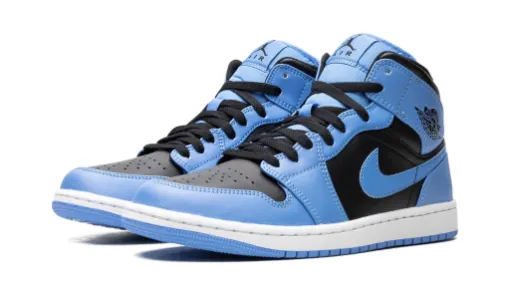 Air Jordan 1 Mid 'University Blue Black' Reps