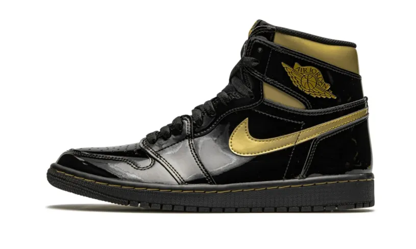 Air Jordan 1 Low Black White Retro High OG 'Black Metallic Gold' Reps 