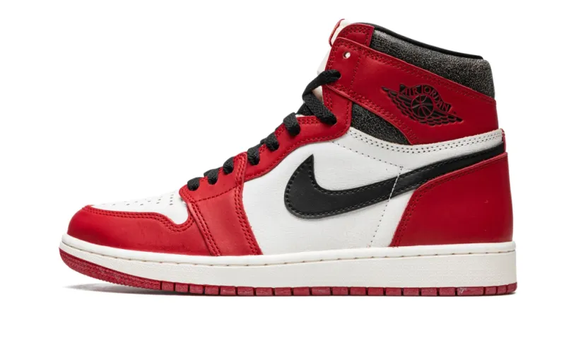 Air Jordan 1 Black Toe Sneakers - White -Unisex Retro High OG 'Chicago Lost & Found' Reps 
