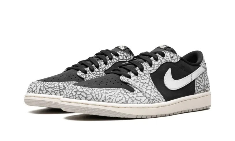 Air Jordan Shadow 1 Low Retro Low OG 'Black Elephant' Reps 