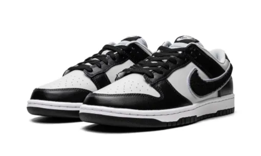Dunk Low 'Chenille Swoosh - Black Grey Fog' Reps