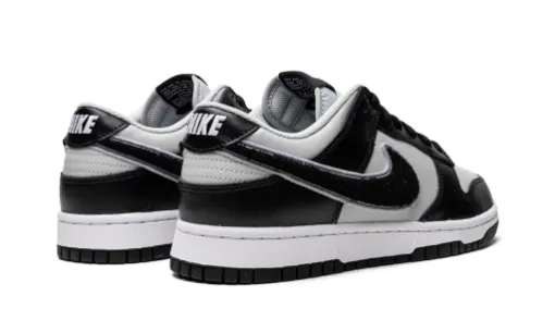 Dunk Low 'Chenille Swoosh - Black Grey Fog' Reps 