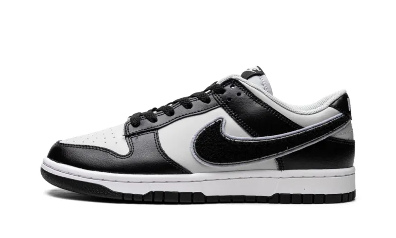 Dunk Low 'Chenille Swoosh - Black Grey Fog' Reps 