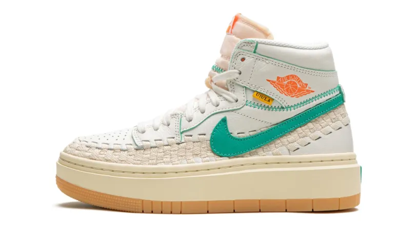 WMNS Black And Grey Air Jordan 1 Elevate High SP 'Union x Bephie's Beauty Supply Woven' Reps 