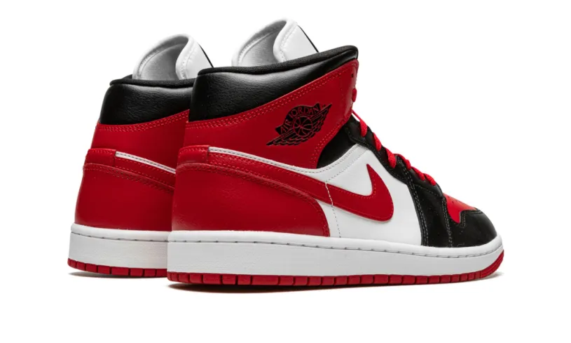 WMNS Air Jordan 1 White Wolf Grey Mid 'Alternate Bred Toe' Reps 