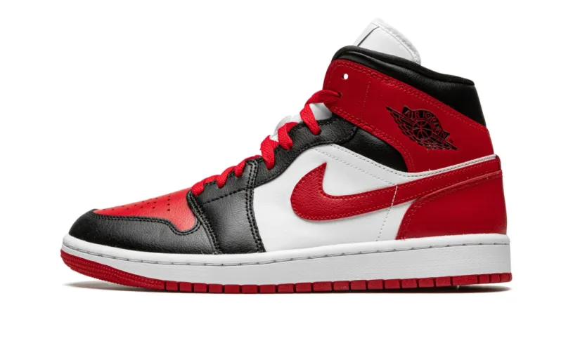 WMNS Air Jordan 1 White Wolf Grey Mid 'Alternate Bred Toe' Reps 