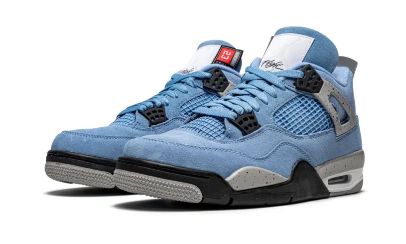 Mens Air Jordan 4 Retro Purple Retro 'University Blue' Reps 