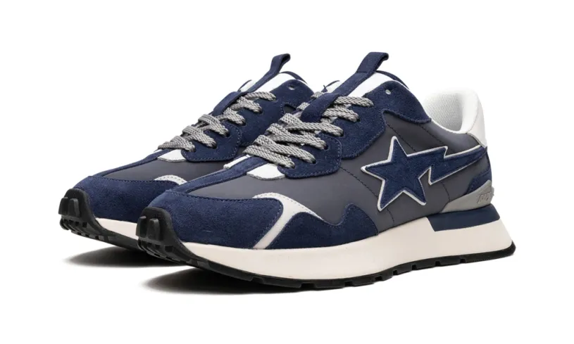 Bape Sta EXPRESS Leather Low 'Blue' Reps 