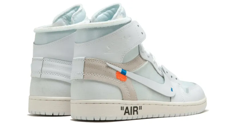 Off-White x Air Jordan 1 Grey And White Retro High OG 'White' Reps 