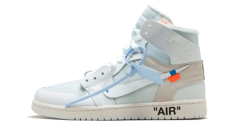 Off-White x Air Jordan 1 Grey And White Retro High OG 'White' Reps 