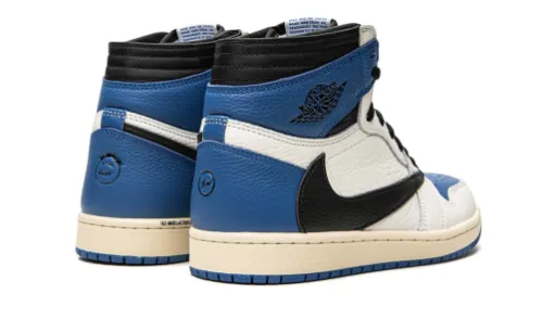 Travis Scott x Fragment x Air Jordan 1 Low Women's Shoes High OG 'Military Blue' Reps 