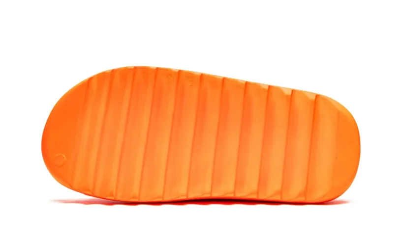 Dark Brown Yeezy Slides 'Enflame Orange' Reps 