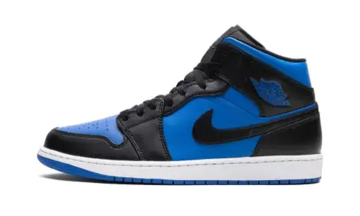Air Jordan 1 Mid 'Black Varsity Royal' Reps