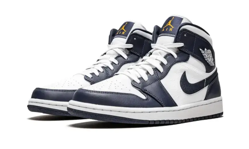 Air Jordan 1 Mid 'Obsidian White' Reps 