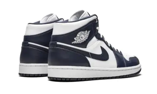 Air Jordan 1 Mid 'Obsidian White' Reps 