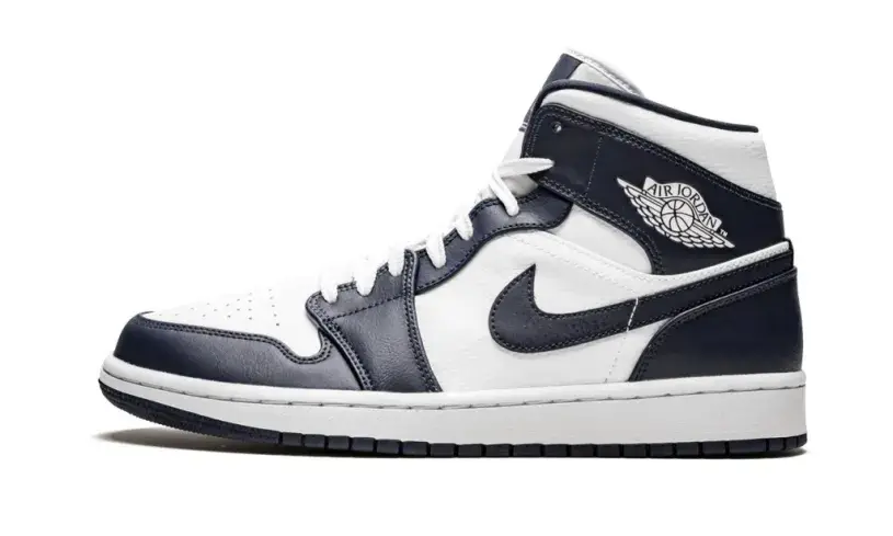 Air Jordan 1 Mid 'Obsidian White' Reps 