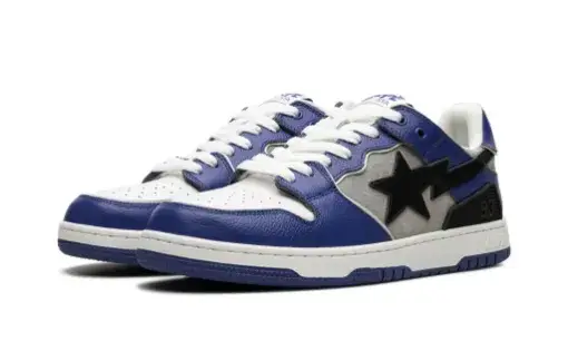 A Bathing Ape Bape SK8 Sta 'Grey Blue' Reps 6606B126