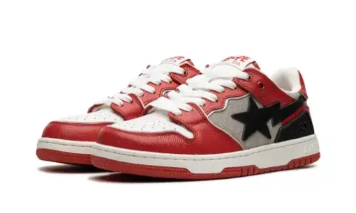 A Bathing Ape Bape SK8 Sta 'Grey Red' Reps C9605719