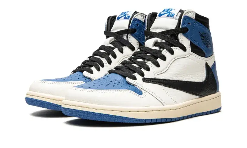 Travis Scott x Fragment x Air Jordan 1 High OG 'Military Blue' Reps 
